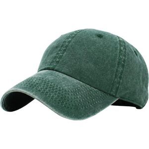 Unisex Green Pigment Dyed 100% Cotton Adjustable Classic Baseball Plain Dad Hat